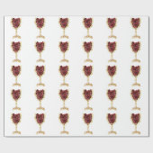 コルクワイングラス包装紙 ラッピングペーパー (フラット)