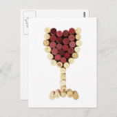 コルクワイングラス葉書 ポストカード (正面/裏面)