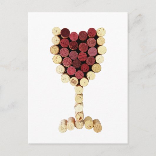 コルクワイングラス葉書 ポストカード (正面)