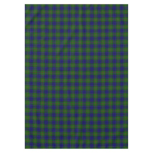 コルクーンタータンチェックブルーグリーンプレイド テーブルクロス (正面)