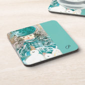 コルク下地を使用した高光沢プラスチック塗装機 コースター (左側)