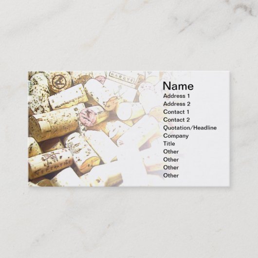 コルク付き名刺抽象芸術 名刺 (正面)