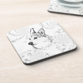 コルク入りコルギ模様プラスチックコースター コースター (左側)