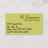 コルク写真紙のスクラップ縁どテンプレート 名刺 (裏面)