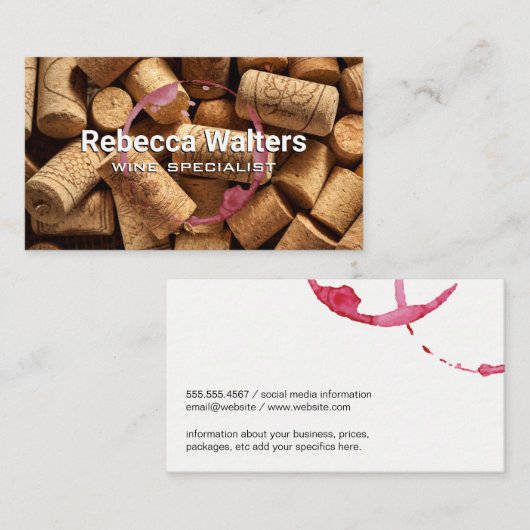 コルク山 |ワイン染色 名刺 (正面/裏面)