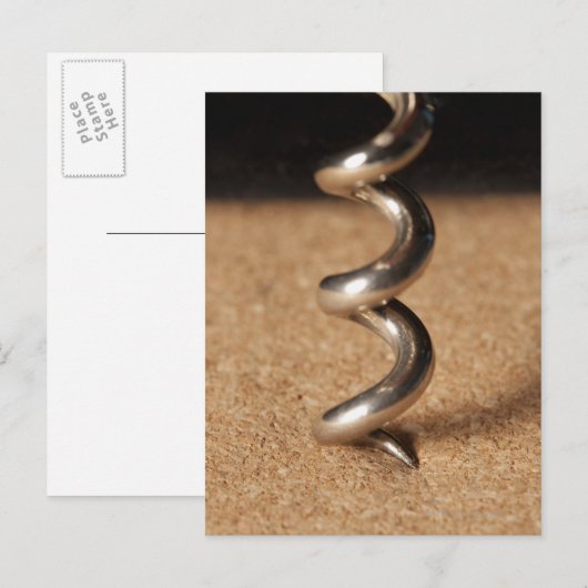 コルク抜き。 ポストカード (正面/裏面)