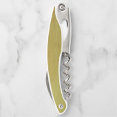 コルク抜き – 竹の背景の名前 ソムリエナイフ (裏面)