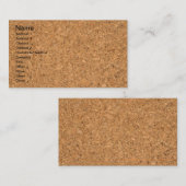 コルク板の高品質な質 名刺 (正面/裏面)
