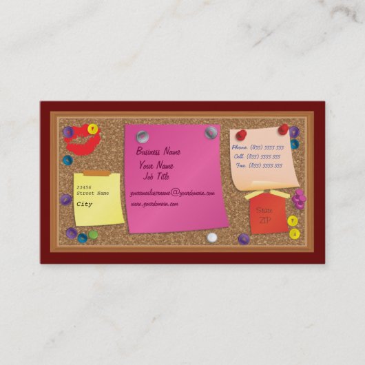 コルク板名刺 名刺 (正面)