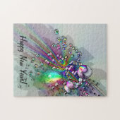 コルク栓を抜く – 新年のバブル ジグソーパズル (横)