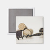 コルク栓抜きのワインのコルク マグネット (正面/裏面)