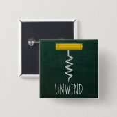 コルク栓抜きワインユーモアを解く 缶バッジ (正面&裏面)