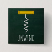 コルク栓抜きワインユーモアを解く 缶バッジ (正面)