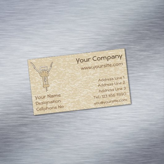 コルク栓抜き名刺マグネット マグネット名刺 (インサイチュ)