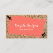 コルク汎用の再生コーラルスクラップ紙 名刺 (正面)