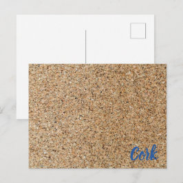 コルク背景のテクスチャと構造のギフト シーズンポストカード