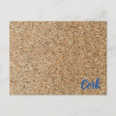 コルク背景のテクスチャと構造のギフト シーズンポストカード (正面)