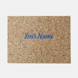 コルク背景のテクスチャと構造のギフト ドアマット