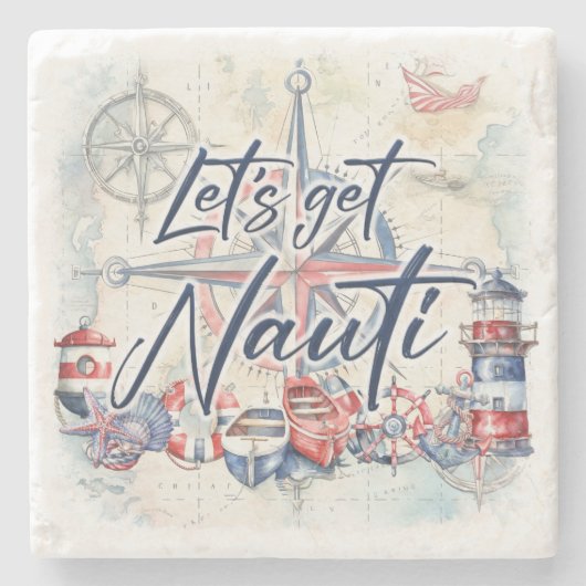 コルク航海の底を備えたテーマストーンコースター ストーンコースター (正面)