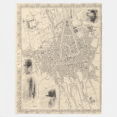 コルク、アイルランドの地図 フリースブランケット (正面)