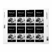 コルク、コルク抜き及び葡萄ワインボトルラベル ラベル (フルシート)