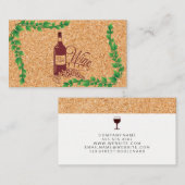 コルク&ワインボトルつる植物 名刺 (正面/裏面)