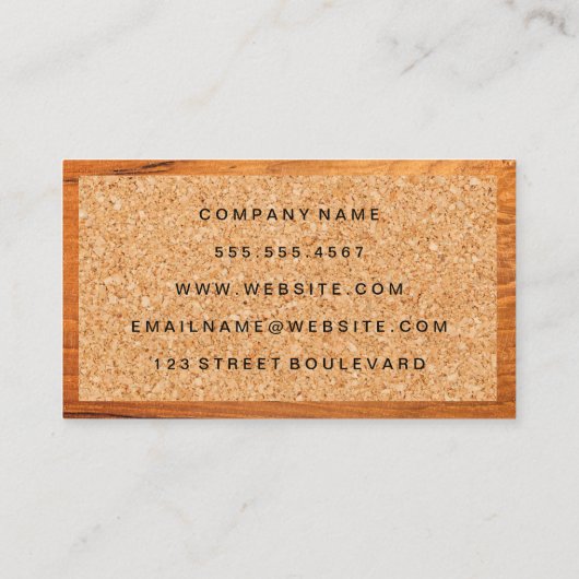 コルク | 木目 名刺 (裏面)