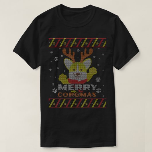 コルグマスコメリールギ醜いクリスマスセーター Tシャツ (デザイン正面)