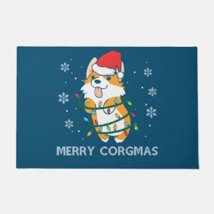 コルグメリーマスクリスマスパジャマスコルギクリスマスネルディ ドアマット