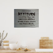 コルゲートアイアンフィットネスポスターの黒落書き！ ポスター (キッチン)