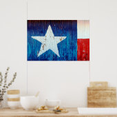 コルゲートメタルテキサス州フラッグポスター ポスター (キッチン)