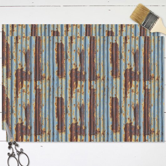 コルゲートメタル屋根シームレスパターン分離 薄葉紙