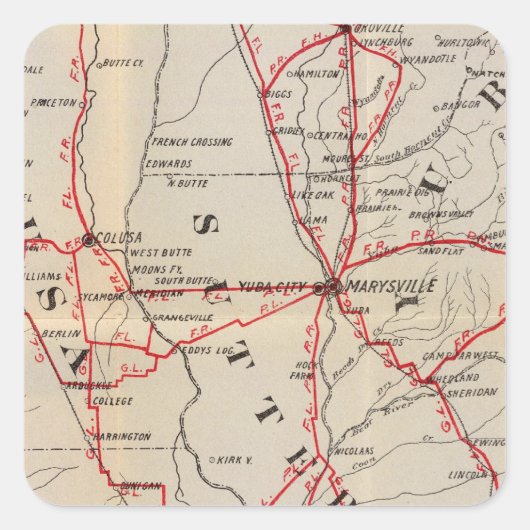 コルサ，ヨロ，ナパ，ブッテ，ユバ，サッタ，ソラノ スクエアシール (正面)