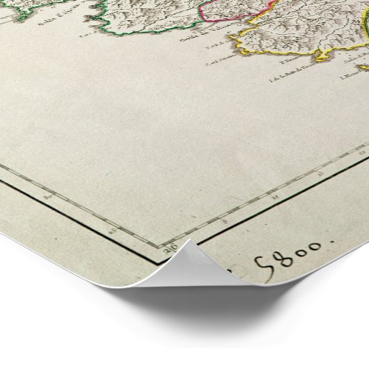 コルシカの地図 ポスター (角)