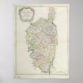 コルシカの地図 ポスター (正面)