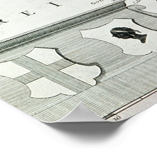 コルシカの地図 ポスター (角)