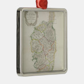 コルシカの地図 メタルオーナメント (右)
