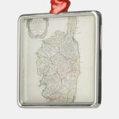 コルシカの地図 メタルオーナメント (左)