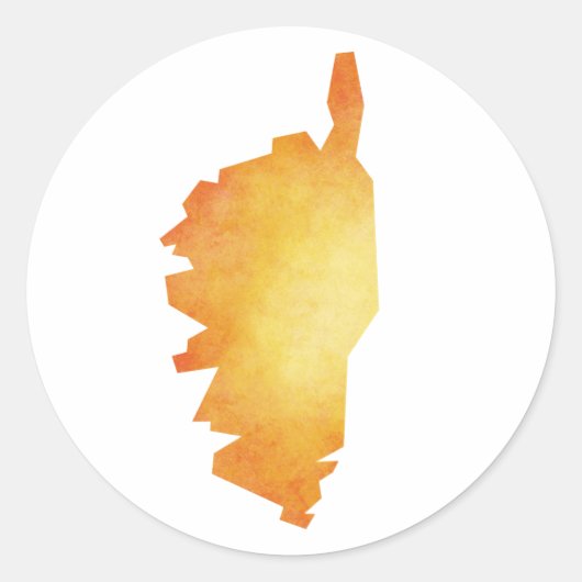 コルシカの地図 ラウンドシール (正面)