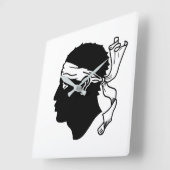 コルシカの旗が付いている柱時計 スクエア壁時計 (傾斜)