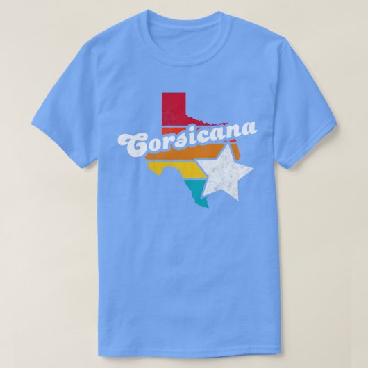 コルシカナテキサス州ヴィンテージ動揺してお土産2 Tシャツ (デザイン正面)