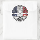 コルシカフランスのリカンフランスのルーツ国旗 ラウンドシール (バッグ)