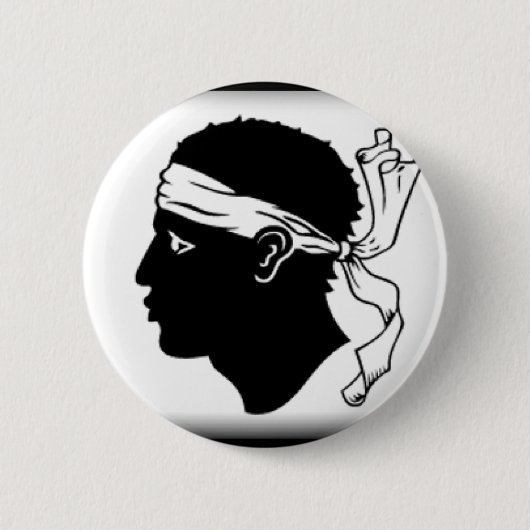 コルシカフランスの旗 缶バッジ (正面)