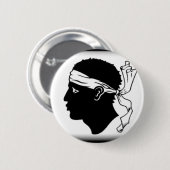 コルシカフランスの旗 缶バッジ (正面&裏面)