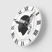 コルシカフランスの紋章付き外衣 ラウンド壁時計 (傾斜)