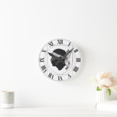 コルシカフランスの紋章付き外衣 ラウンド壁時計 (ホーム)