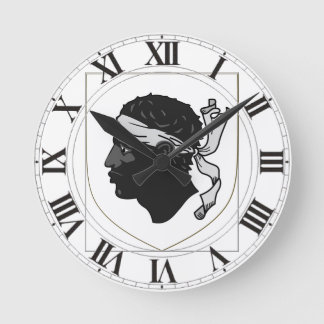 コルシカフランスの紋章付き外衣 ラウンド壁時計