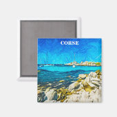 コルシカラフルカイラストレーション絵画ズ マグネット (正面/裏面)