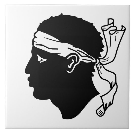 コルシカ国旗のタイル タイル (正面)