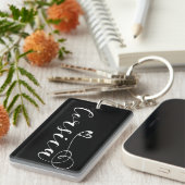 コルシカ国旗のハート、コルシカ島、フランス キーホルダー (正面右)